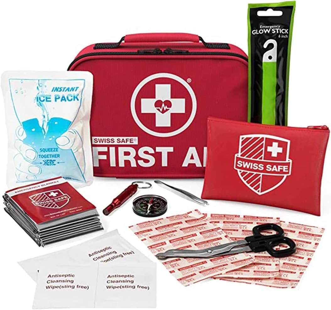 First aid supplies included in a 72-hour emergency kit